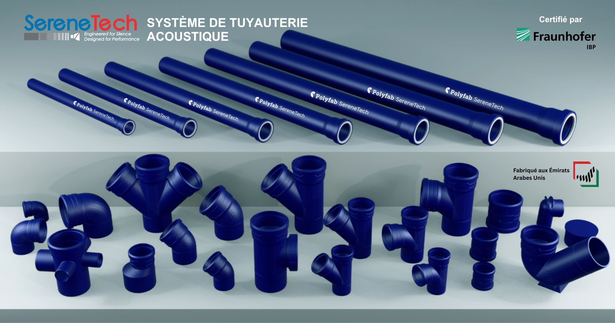 Système de tuyauterie acoustique SereneTech
